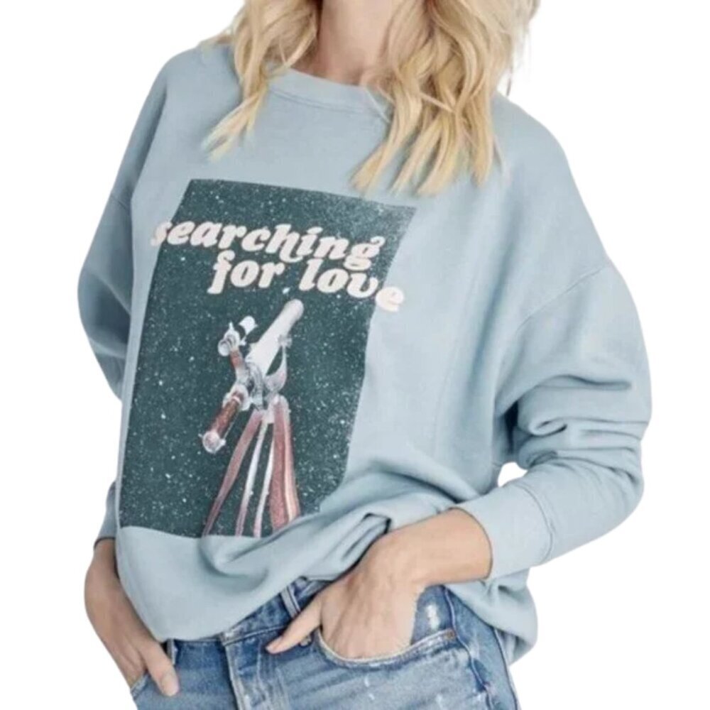 NEW Wildfox Searching for Love Roadtrip Oversized Sweatshirt Sz. L